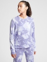 Athleta Girl Sweatshirt Purple White Tie Dye Galaxy Soft Thumbholes Size XL 14 - £13.46 GBP