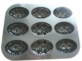Easter Egg Muffin Pan Nordicware Heavy Cast Non Stick 9 Mold Mini Cakes Decorate - £15.81 GBP