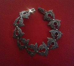 Vintage Women New Silver 925 Bracelet In FILIGREE-ANTIQUE Model STYLE-18.5x1.5 - £150.35 GBP