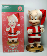 Gemmy Christmas Porky Pig Singing Blue Christmas Animatronic WORKS 18" with Box - $99.95
