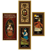 Medieval Cat Tarot Oracle Cards and Guidebook Renaissance Felines Lawren... - £17.97 GBP