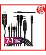 Braided FTDI USB Cable 4ft - 7 Adaptors Compatible with Radios like Baofeng - $965.35 MXN