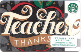 Starbucks 2015 Teacher Thanks Collectible Gift Card New No Value - £1.56 GBP