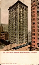 E.C. Kropp Udb POSTCARD-FISHER Building, Dearborn &amp; Van Buren Sts., Chicago BK66 - £3.09 GBP