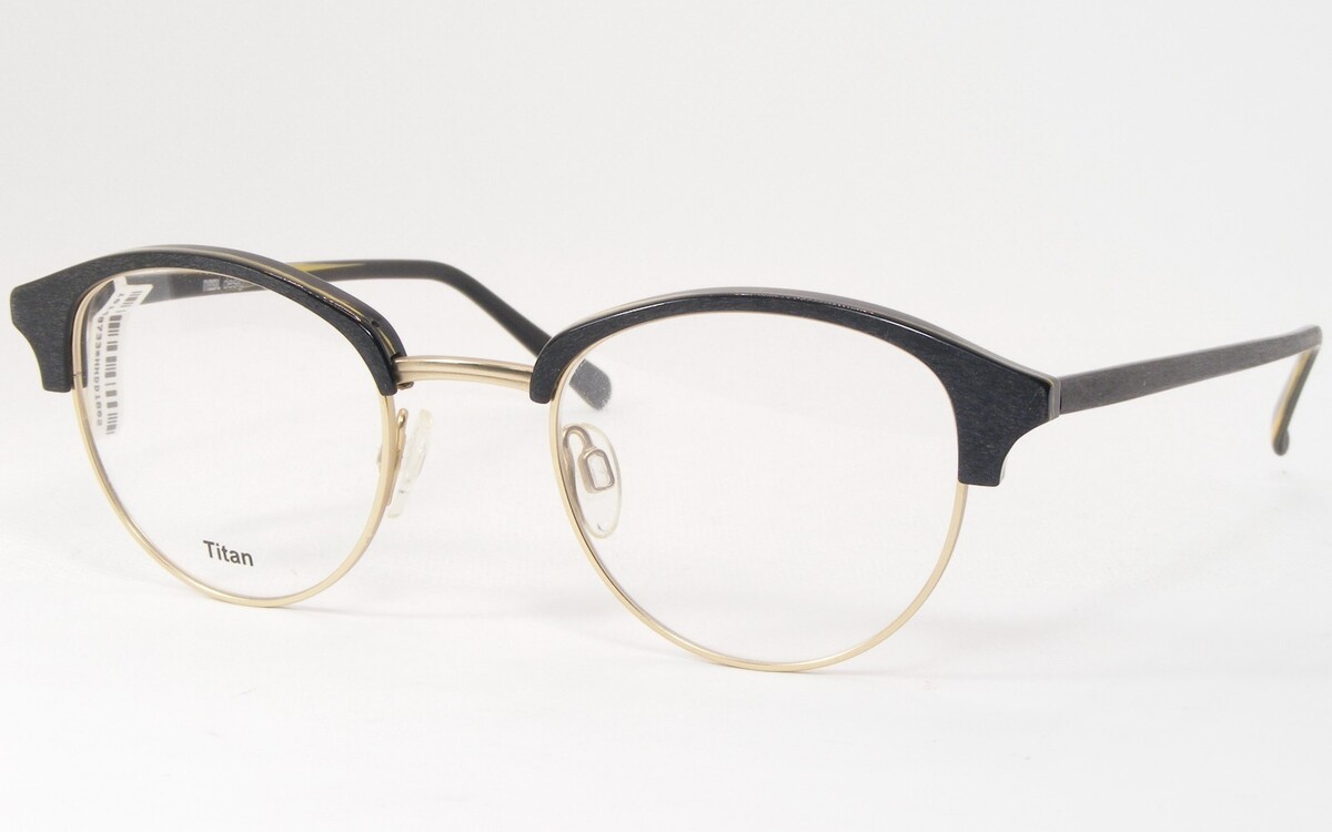 Vistan Titan 4411-3 Cepillado Negro/Pálido Oro Raro Único Gafas 47-22-145mm - $95.79