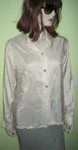 Vintage WOMEN&#39;S Ladies MICHELLE&#39;S Long Sleeve button down white Shirt  - £16.01 GBP