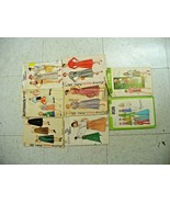 Lot of 8 Vintage Simplicity Crafts Fabric Cut Outs Doll &amp; Womens Clothin... - $11.89