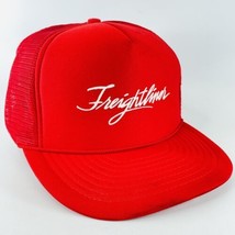 Freightliner Logo Spell Out Mesh Snapback Trucker Hat Cap VTG - $14.65