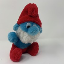 Vintage 1980s PAPA SMURF 8&quot; Character Plush no tags - £5.90 GBP