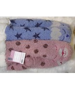 2 Pairs Woman&#39;s Lurex Critter Slipper Sock S/M 6-7.5 Cat Warm None Skids... - £13.47 GBP