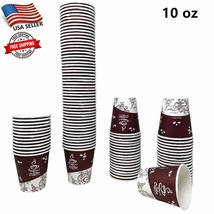 100 Pack 10oz Quality Disposable Paper for Hot Coffee &amp; Tea, Cups - USA ... - $23.75