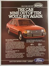 1983 Print Ad Ford Escort 4-Door Cars America&#39;s Favorite Car - £10.05 GBP