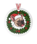 Frenchie Christmas Ornament – Festive Holiday Pet Lover Gift, Double-Sid... - $363.77 MXN