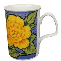 Elegance England Fine Bone China Coffee Mug Cup Yellow Rose Floral VTG 1996 - £23.94 GBP