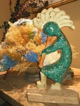 Kokopelli Dancer Ceramic Art Statue Figure UNIQUE Santa Fe Southwestern Home   - £78.22 GBP