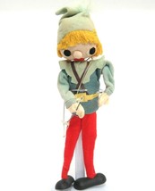 Vintage Cloth Robin Hood Archer Doll with Bow and Arrow 9&quot; Felt - £11.12 GBP