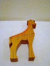 Wooden Six-Piece Giraffe Puzzle, Cute Animal Collectible Handmade/Painted - $10.99