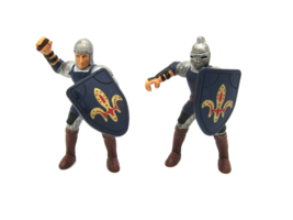 Vintage 1990&#39;s Simba Medieval Blue Red and Gold Knights Replacement Figures 3&quot; - $9.85