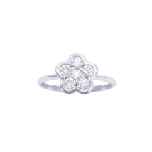 18ct White Gold Elegant Floral Diamond Ring 0.46ct - $1,131.67