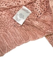 Anthropologie Heirloom Knit Sweater XS Pink Striped Sleeves NWT image 5