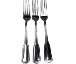 Three Dinner Forks Wallace Whitney American Chippendale 18/10 Stainless Steel - £27.02 GBP