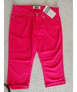 Signature Levi Strauss & Co. Red Capri Jeans Misses 12 NWT (#2964) - £22.72 GBP