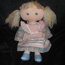 16" Vintage 1984 Amtoy Pastel Hair Pink Dress Doll Stuffed Animal Plush Toy - £34.17 GBP