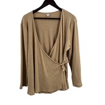 Old Navy Tan Ribbed Wrap Sweater Size XXL - £12.35 GBP
