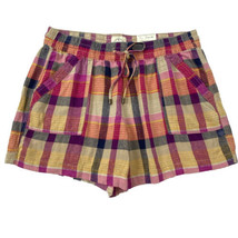 St Johns Bay Pull On Mid Rise Shorts Womens size Large Elastic Waist Lin... - £17.69 GBP