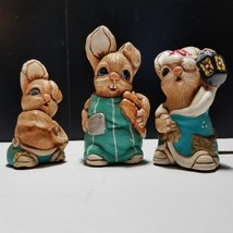Mereside Woodlander Rabbit Figurines Ollie Porky Simon Made in England L... - $13.09