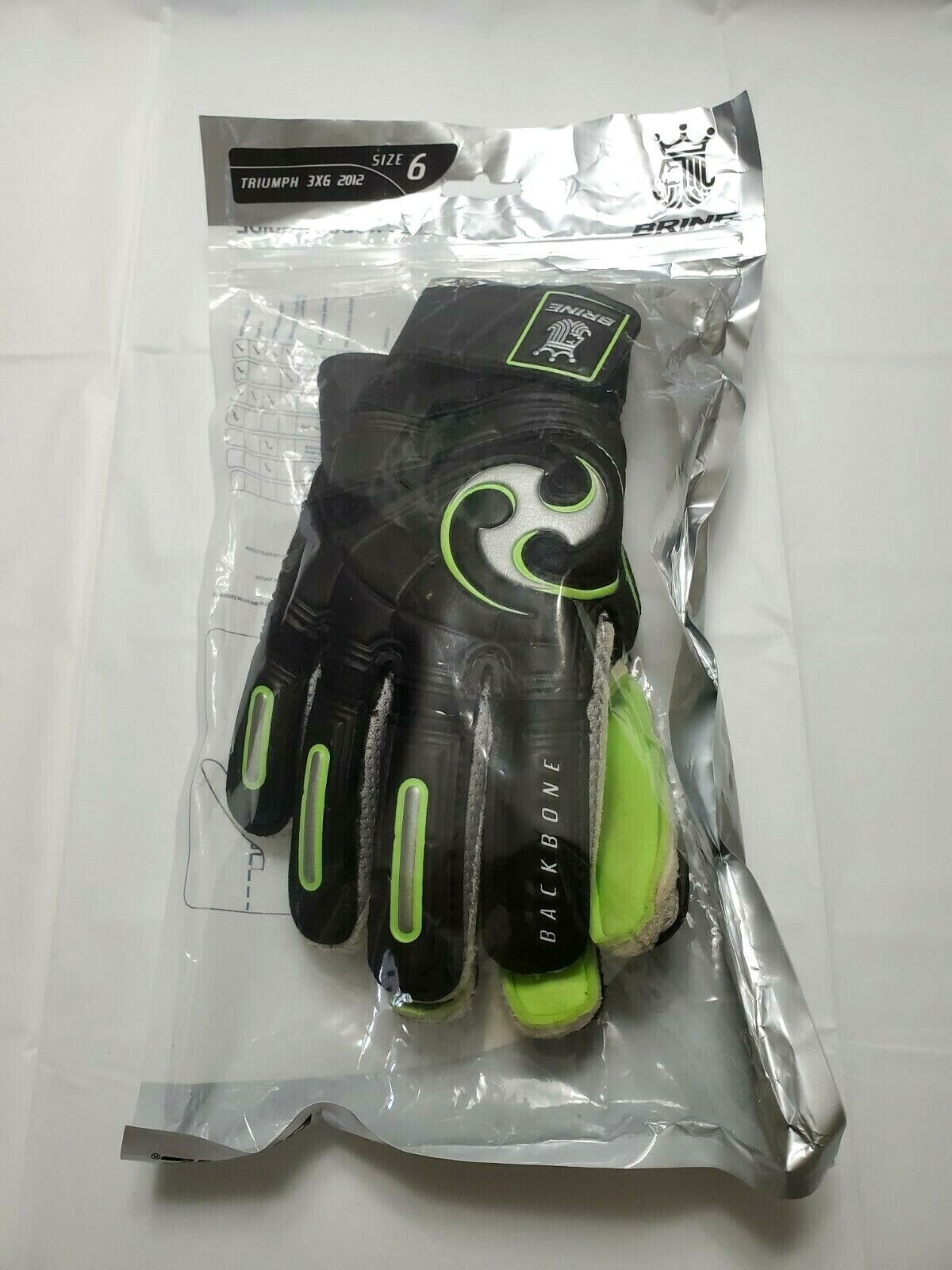 Primary image for BRINE Triumph 3XG Goalkeeping Gloves Size 6 Black Green New