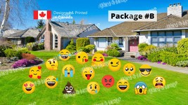 Emoji Package – Emoji 16&quot; Tall (Total 9pcs or 18pcs)| Yard Sign Outdoor ... - £51.36 GBP