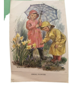 1960 Mid Century Baptist Training Union Teaching Picture God&#39;s Good Rain - $27.12 CAD