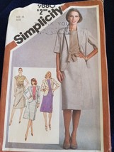 Simplicity Pattern 9880 Misses Skirt, Pullover Top, Sash &amp; Jacket  Sz 16... - £5.67 GBP