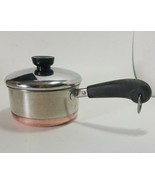 Revere Ware 1 Qt Sauce Pan Copper Bottom Vintage 1801 Rome NY with Lid - £12.39 GBP