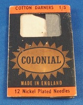 Vintage Colonial Cotton Darners 1/5 Needles Advertising Envelope - £4.64 GBP