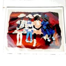 Girls on a Bench Print Terry Campbell Artist NWT - £17.38 GBP