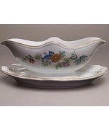 Vintage Hutschenreuther Germany Gravy Boat With Attached Underplate Flor... - $1,061.09 MXN