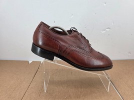 Johnston &amp; Murphy Limited Wingtip Dress Shoes Mens Brown Leather USA 10 EEE - $74.58