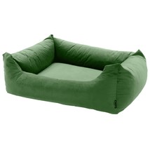 Madison Dog Bed Velvet 100x80x25 cm Green - £93.41 GBP