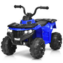 6V Battery Powered Kids Ride On Atv 4-Wheeler Quad W/ Mp3 & Led Headlight Blue - £113.41 GBP