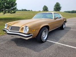 1974 Chevrolet Camaro Type LT gold | 24x36 inch POSTER | vintage classic car - £16.17 GBP