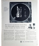 BELL TELEPHONE SYSTEM - Electronic Central Office - 1960 Vintage Print Ad - $16.62 CAD