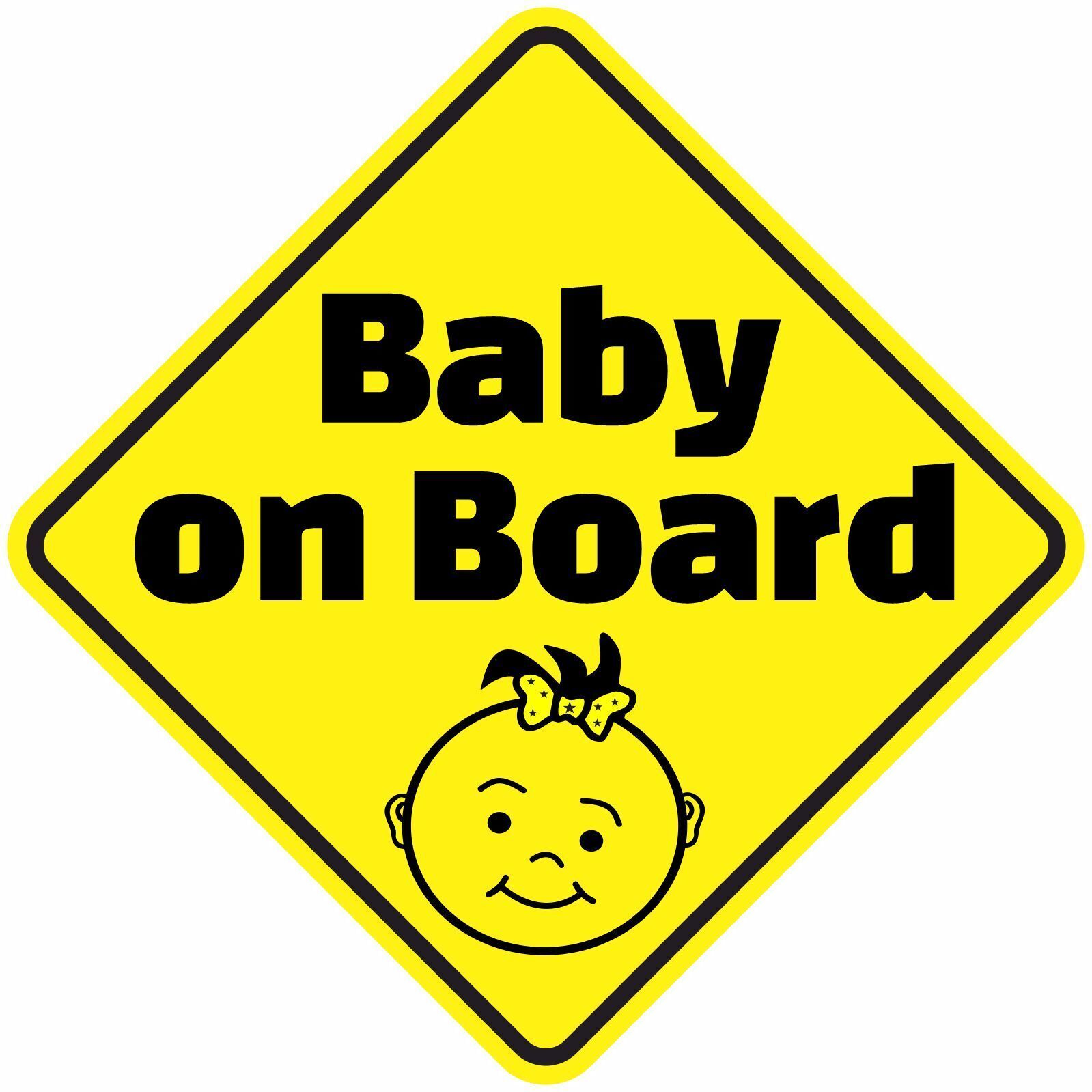 BABY ON BOARD GIRL GIRLS BABIES PREGNANT ASSORTED DECAL STICKER BUY 2 GE... - $2.95
