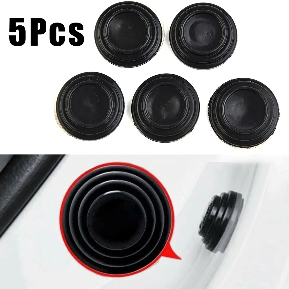 5pcs Car Door Shock Absorber Sticker Silicone Car Trunk Sound Insulation Pad - £8.22 GBP