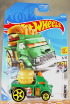 2019 Hot Wheels #147 HW Metro 3/10 BUNS Of STEEL Green w/Yellow 5 Spoke Wheels - £7.86 GBP