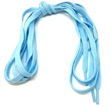 Solid Plain Flat Replacement Shoelace Shoe Strings (55 or 72 Inches) (Baby Blue, - £6.92 GBP+