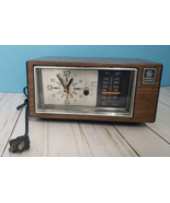 Vintage GE Alarm Clock Radio AM/FM 7-4550D Tested Works GE  Wood Grain READ - $19.79