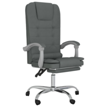 vidaXL Massage Reclining Office Chair Dark Gray Fabric - £129.48 GBP