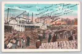 Postcard Shipping Cotton Vicksburg Mississippi EC Kropp Co. - £3.66 GBP